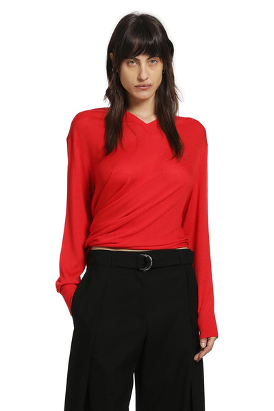  Draped Wool Sweater 