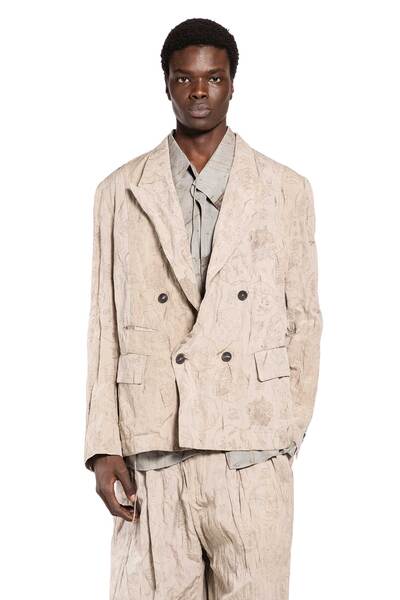  Digital Print Double-breasted Blazer 