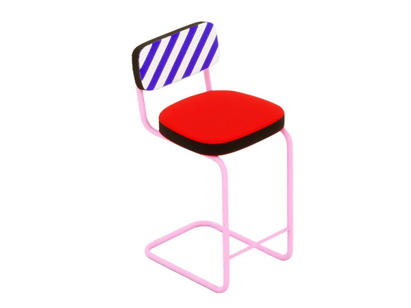  Seletti Superstool Blue Stripes 