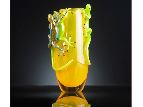  Vgnewtrend Vase 3 Geckos Big 
