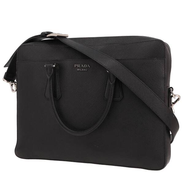  Prada Porte Documents Prada En Cuir Saffiano Noir 