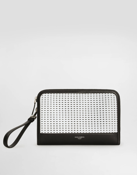  Dolce & Gabbana Atene Plongé Calfskin Clutch Bag - Homme Attachés-cases Et Pochettes Multicolore Onesize 