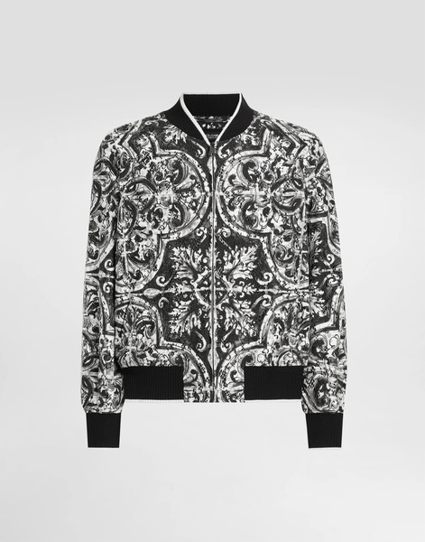  Dolce & Gabbana Blouson En Dentelle Cordonnet à Imprimé Majoliques - Homme Manteaux Et Blousons Multicolore 50 