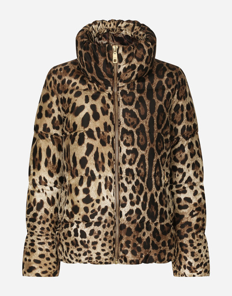  Dolce & Gabbana Blouson Rembourré En Nylon à Imprimé Léopard - Femme Manteaux Et Blousons Imprim� Animalier Nylon 36 
