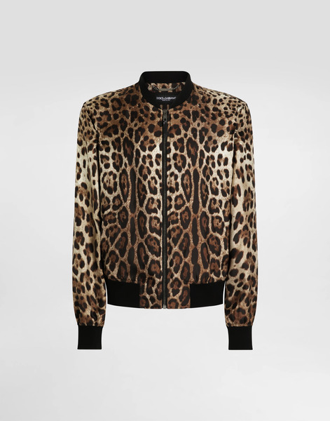  Dolce & Gabbana Bomber En Tissu Technique Avec Plaquette - Homme Manteaux Et Blousons Imprim� Animalier 52 