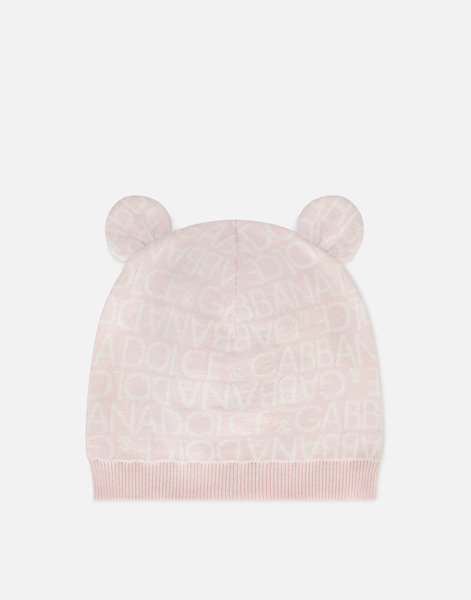  Dolce & Gabbana Bonnet En Maille Avec Logo En Jacquard Et Oreilles - Homme Accessoires Et Porte-bébé Multicolore Coton Ii 