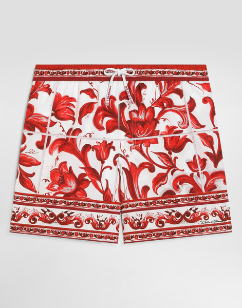  Dolce & Gabbana Boxer De Bain En Nylon à Imprimé Majolique - Homme Mode De Plage Multicolor 10 Years 