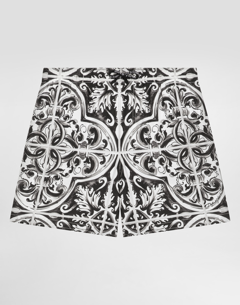  Dolce & Gabbana Boxer Mi-long En Toile à Imprimé Majoliques - Homme Mode De Plage Multicolore 2 Years 