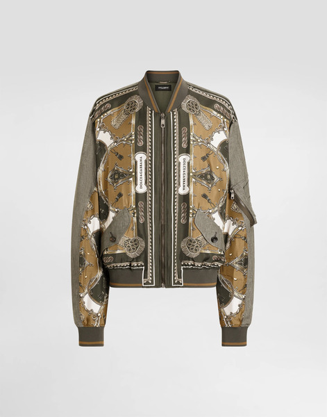  Dolce & Gabbana Cargo-print Oversized Twill Bomber Jacket - Homme Manteaux Et Blousons Multicolor 48 