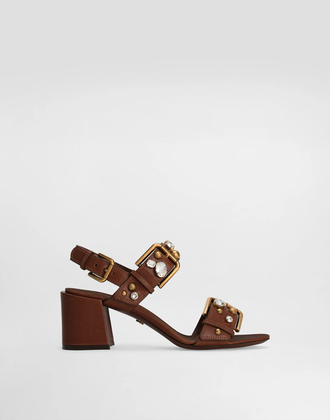  Dolce & Gabbana Cowhide Keira Sandals With Embellishements - Femme Sandales Et Compensées Multicolor 40 