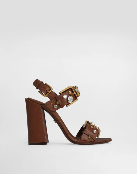  Dolce & Gabbana Cowhide Keira Sandals With Embellishements - Femme Sandales Et Compensées Multicolor 36 