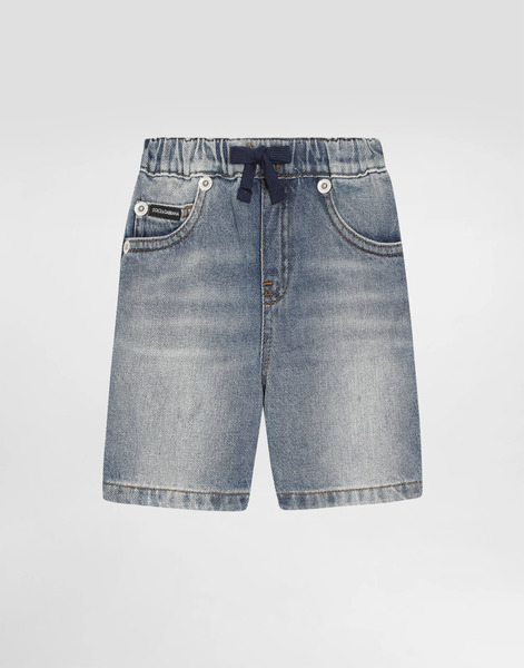  Dolce & Gabbana Denim Bermuda Shorts With Salt&pepper Wash - Homme Pantalons Et Shorts Multicolore 18/24 Months 