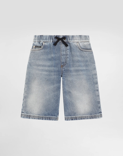  Dolce & Gabbana Denim Bermuda Shorts With Salt&pepper Wash - Homme Pantalons Et Shorts Multicolore 6 Years 