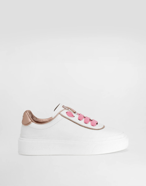  Dolce & Gabbana Dg Girlie Up Nappa Calfskin And Laminate Sneakers - Femme Chaussures (27-40) Multicolor 30 