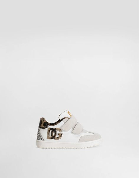  Dolce & Gabbana Dg Original Suede Calfskin And Glitter Sneakers - Femme Chaussures Premiers Pas (19-26) Multicolore 21 