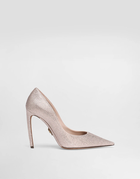  Dolce & Gabbana Escarpins Devotion En Satin Avec Strass Thermocollés - Femme Escarpins Et Slingbacks Multicolore 41 