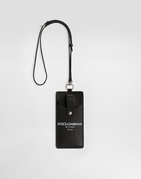  Dolce & Gabbana étui Pour Téléphone Portable En Cuir De Veau - Homme Coques De Telephone Noir Onesize 