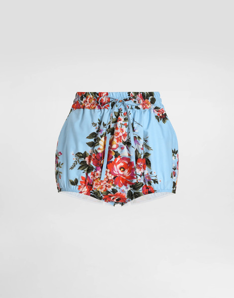  Dolce & Gabbana Flower Bouquet-print Cotton Poplin Culotte - Femme Pantalons Et Shorts Multicolor 38 