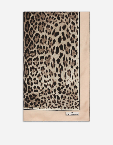 Dolce & Gabbana Foulard 90 X 90 En Sergé à Imprimé Léopard - Femme écharpes Et Foulards Imprimé Animalier Onesize 