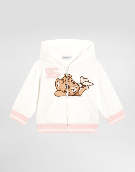  Dolce & Gabbana Hooded Sweatshirt With Leopard Print - Femme Manteaux Et Hauts Multicolor 12/18 Months 