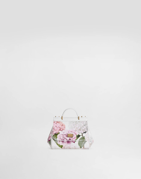  Dolce & Gabbana Hydrangeas-print Dauphine Calfskin Sicily Handbag - Femme Accessoires Multicolor Onesize 
