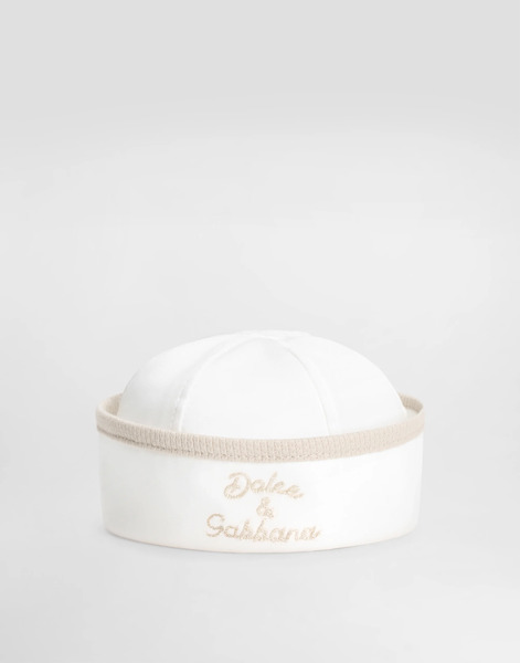  Dolce & Gabbana Interlock And Piqué Sailor Cap With Embroidery - Homme Accessoires Et Porte-bébé Multicolore Ii 