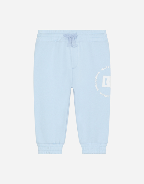  Dolce & Gabbana Jersey Jogging Pants With Dg Logo Print - Homme Pantalons Et Shorts Gris 12/18 Months 