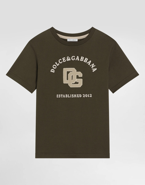  Dolce & Gabbana Jersey T-shirt With Embroidered Appliqué - Homme T-shirts Et Sweat-shirts Grey 5 Years 