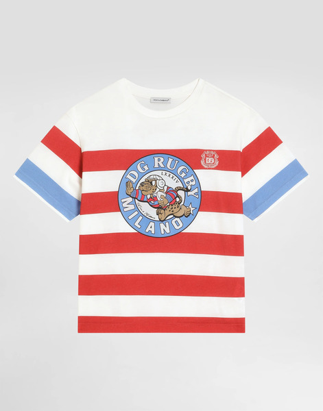  Dolce & Gabbana Jersey T-shirt With Military Print - Homme T-shirts Et Sweat-shirts Multicolor 2 Years 