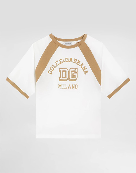  Dolce & Gabbana Jersey T-shirt With Print And Embroidery - Homme T-shirts Et Sweat-shirts Blanc 6 Years 