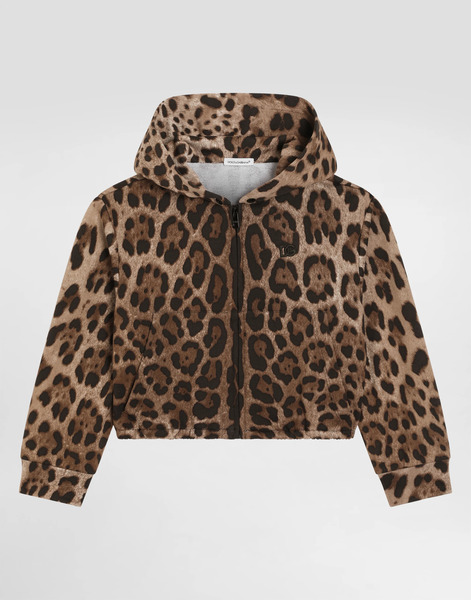  Dolce & Gabbana Leopard-print Hooded Sweatshirt - Femme T-shirts Et Sweat-shirts Imprim� Animalier 4 Years 