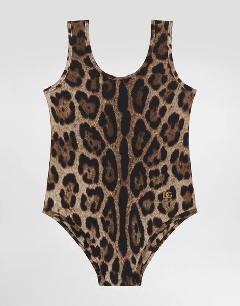  Dolce & Gabbana Leopard-print One-piece Swimsuit - Femme Mode De Plage Imprim� Animalier Jersey 10 Years 