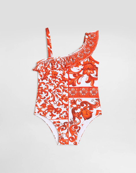  Dolce & Gabbana Maillot De Bain Une-pièce à Imprimé Majolique - Femme Vêtements De Plage Multicolor 12/18 Months 