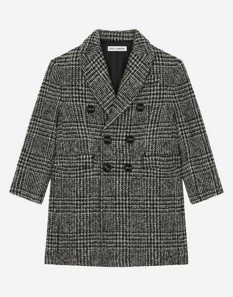  Dolce & Gabbana Manteau Croisé En Laine Mélangée à Chevrons - Homme Manteaux Et Blousons Multicolore 5 Years 