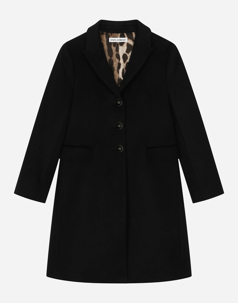 Dolce & Gabbana Manteau Droit En Laine Avec Boutons à Logo - Femme Manteaux Et Blousons Noir 10 Years 