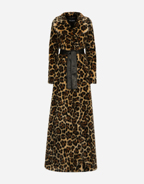  Dolce & Gabbana Manteau Long En Fourrure Synthétique à Imprimé Léopard - Femme Manteaux Et Blousons Imprimé 36 