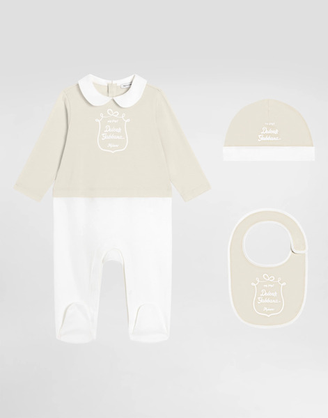  Dolce & Gabbana 3-piece Jersey Gift Set With Print - Homme Lots Cadeaux Et Bodys Multicolore 0/3 Months 