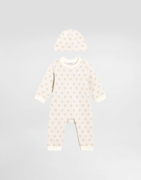  Dolce & Gabbana 2-piece Knit Gift Set With Jacquard Dg Logo And Polka Dots - Homme Lots Cadeaux Et Bodys Multicolore 12/18 Months 