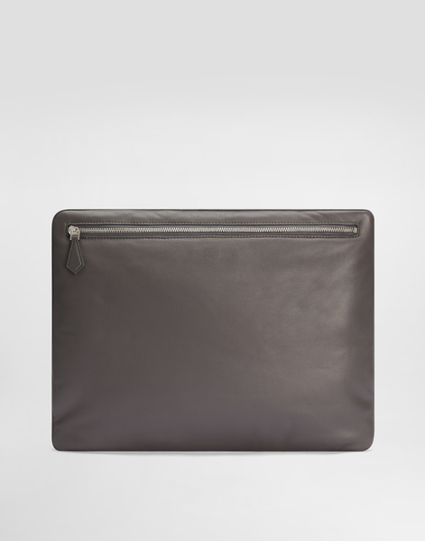  Dolce & Gabbana Pochette En Cuir De Veau Nappa - Homme Attachés-cases Et Pochettes Gris Cuir Onesize 