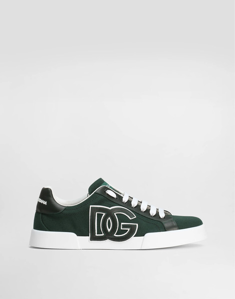  Dolce & Gabbana Portofino Light Strobel Sneakers In Canvas And Calfskin - Homme Sneakers Multicolor 42.5 
