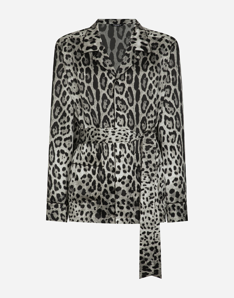  Dolce & Gabbana Robe De Chambre En Satin à Imprimé Léopard - Homme Sous-vêtements Et Loungewear Imprimé 52 