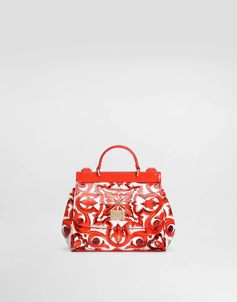  Dolce & Gabbana Sac à Main Sicily En Cuir Verni à Imprimé Majolique - Femme Accessoires Multicolor Onesize 