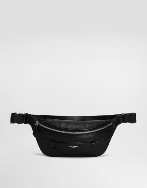  Dolce & Gabbana Sac Banane En Cuir De Veau Nappa - Homme Sacs à Dos Et Sacs Banane Noir Cuir Onesize 