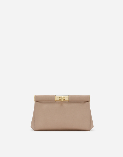  Dolce & Gabbana Sac D’épaule Marlene Petit Format - Femme Petits Sacs Et Pochettes Beige Viscose Onesize 