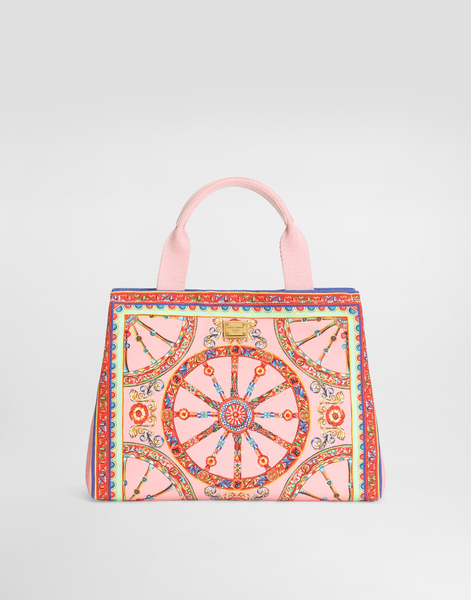  Dolce & Gabbana Sac Shopping Dg Tote En Toile à Imprimé Carretto - Femme Accessoires Multicolor Onesize 