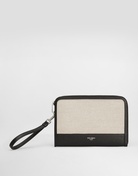  Dolce & Gabbana Salt&pepper Calfskin Atene Clutch Bag - Homme Attachés-cases Et Pochettes Multicolor Onesize 