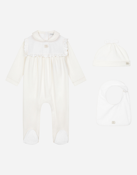  Dolce & Gabbana Set Cadeau 3 Pièces En Interlock Et Jacquard à Logo - Femme Lots Cadeaux Et Bodys Multicolore 6/9 Months 