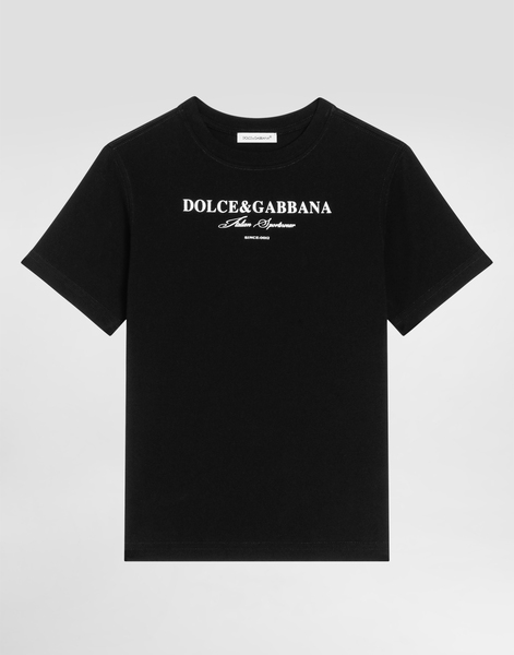  Dolce & Gabbana Short-sleeved Jersey T-shirt With Print - Homme T-shirts Et Sweat-shirts Noir 12 Years 