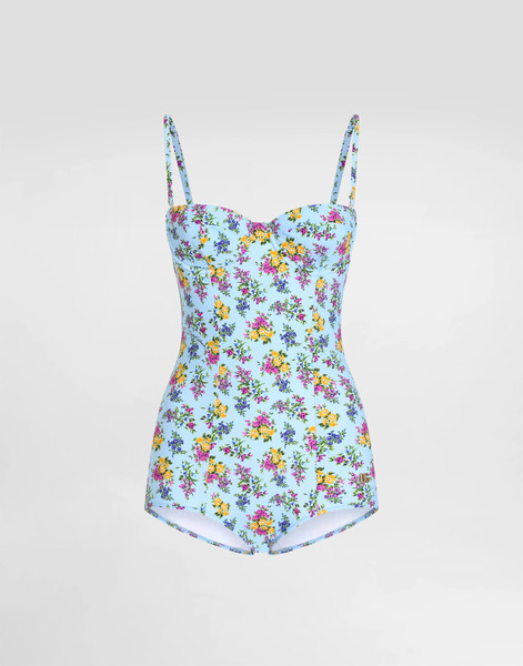  Dolce & Gabbana Small Floral-print Balconette One-piece Swimsuit - Femme Maillots De Bain Multicolor 4 