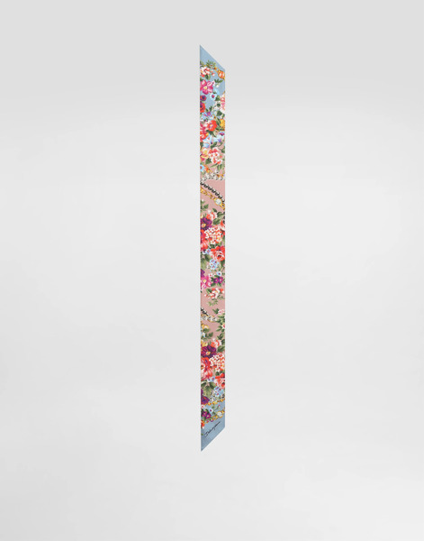  Dolce & Gabbana Small Flower Bouquets-print Silk Twill Bandeau 6x100 - Femme écharpes Et Foulards Multicolor Onesize 